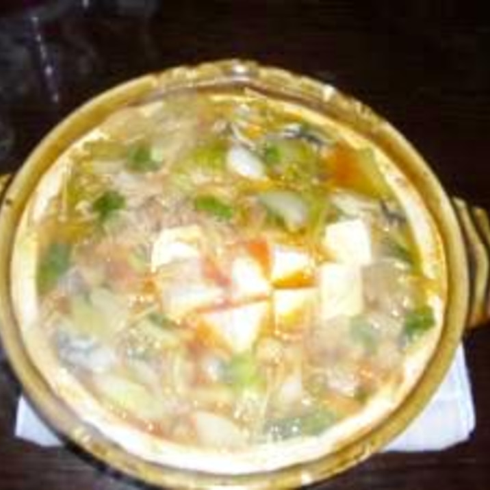 牡蠣と鱈のキムチ鍋